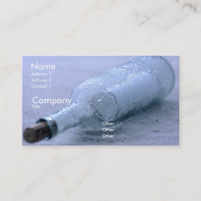 Message in the Sand Business Card (Front)