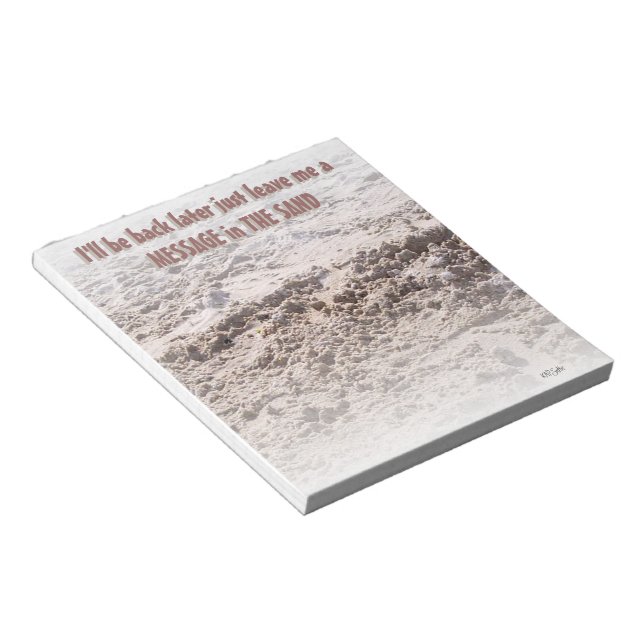 Message in the Sand Notepad (Angled)
