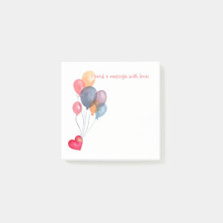 Message mit Love Post-it Notes