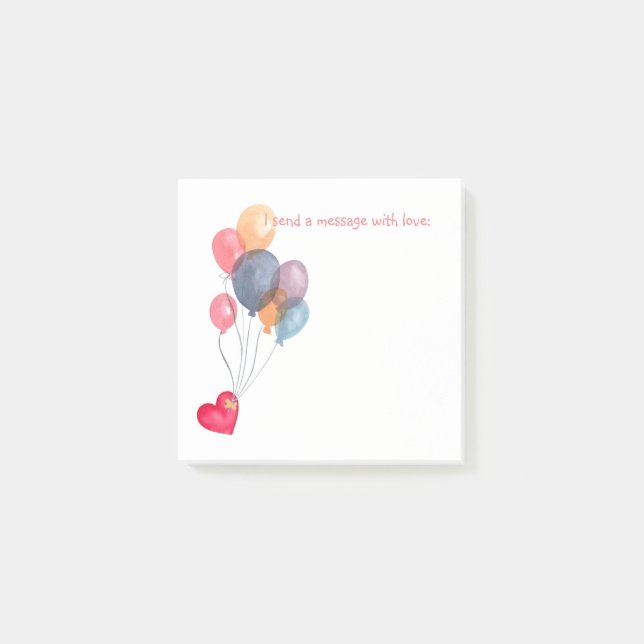 Message mit Love Post-it Notes (Front)
