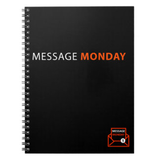 Message Monday Black Spiral Notebook