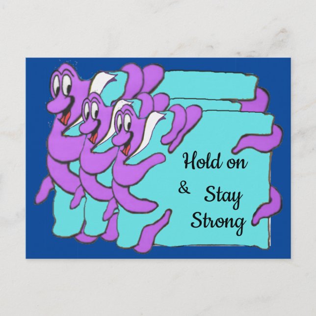 Message Octopus Cartoon Cust. Text Postcard (Front)