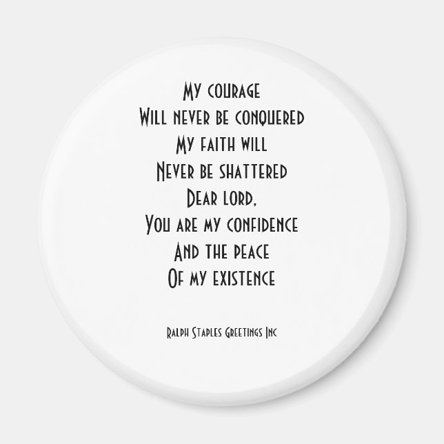 message of faith magnet (Front)