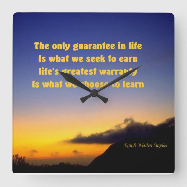Message of inspiration wall clock (Front)