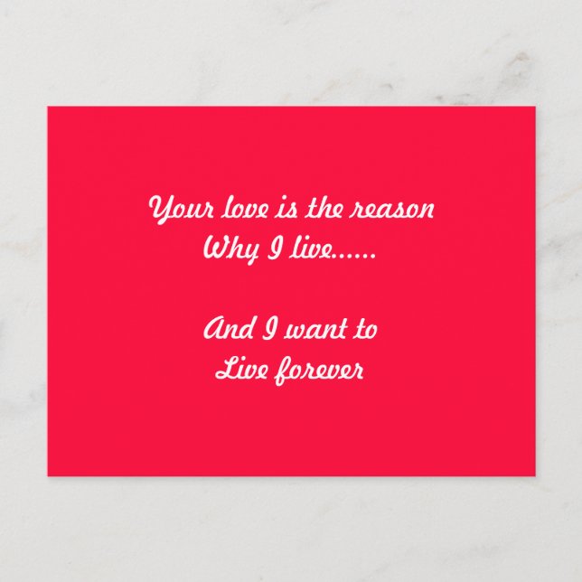 Message of love postcards (Front)