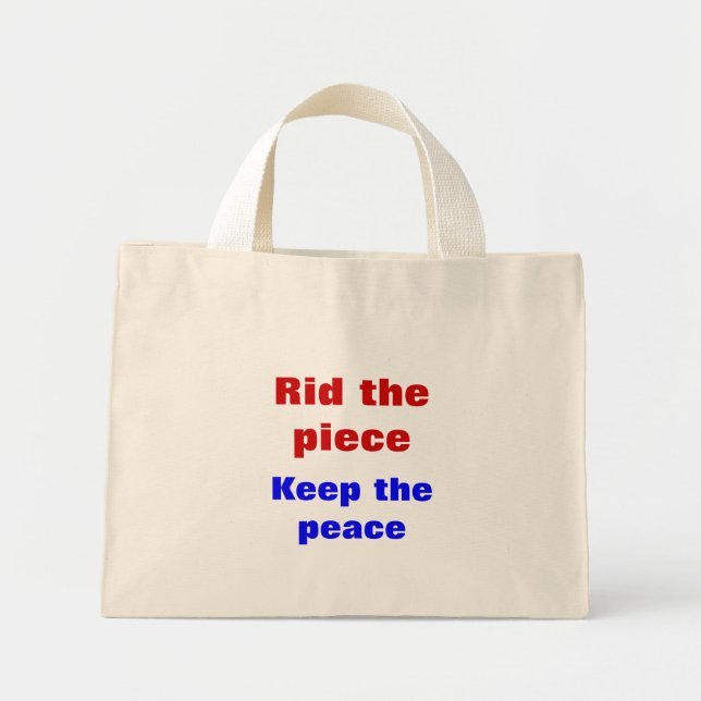 Message of peace mini tote bag (Front)
