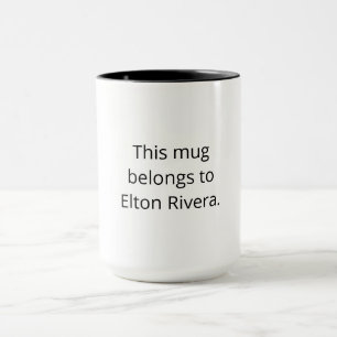 Message of Possession:  Black and White Mug