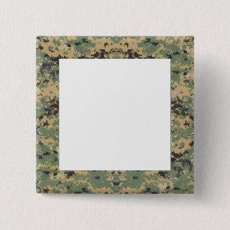 Message on Camo 15 Cm Square Badge