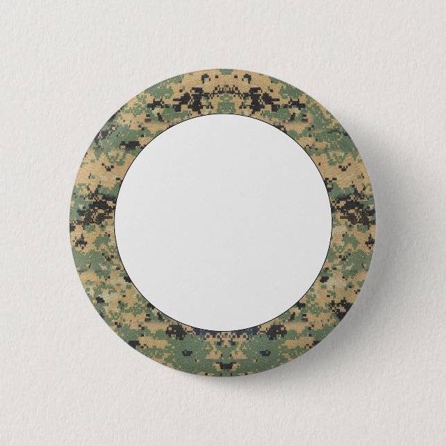 Message on Camo 6 Cm Round Badge (Front)