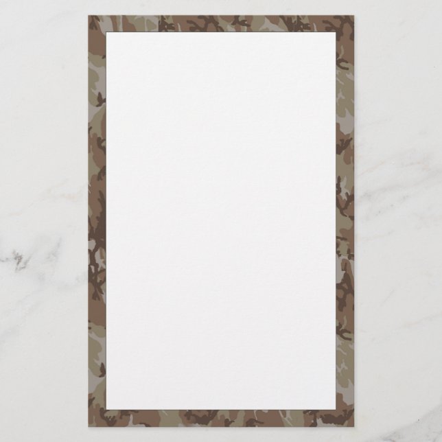 Message on Camo Stationery (Front)