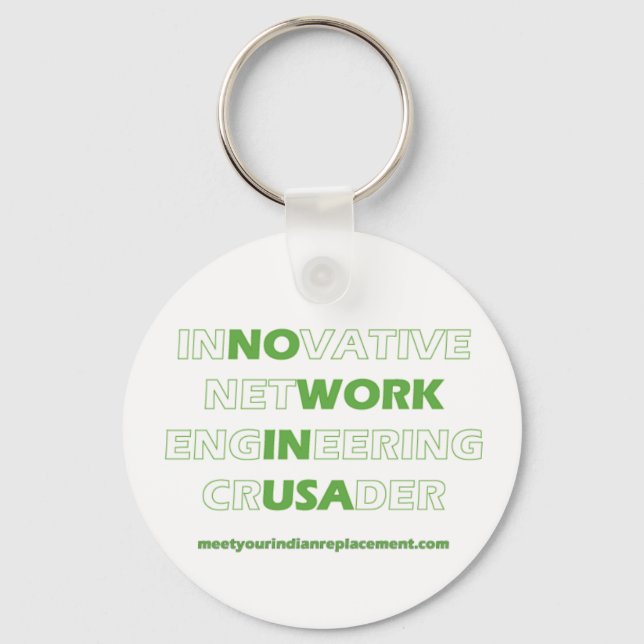 Message to Network Engineers Key Ring (Front)