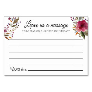 Message to Newlyweds Guest Book Wedding Cards