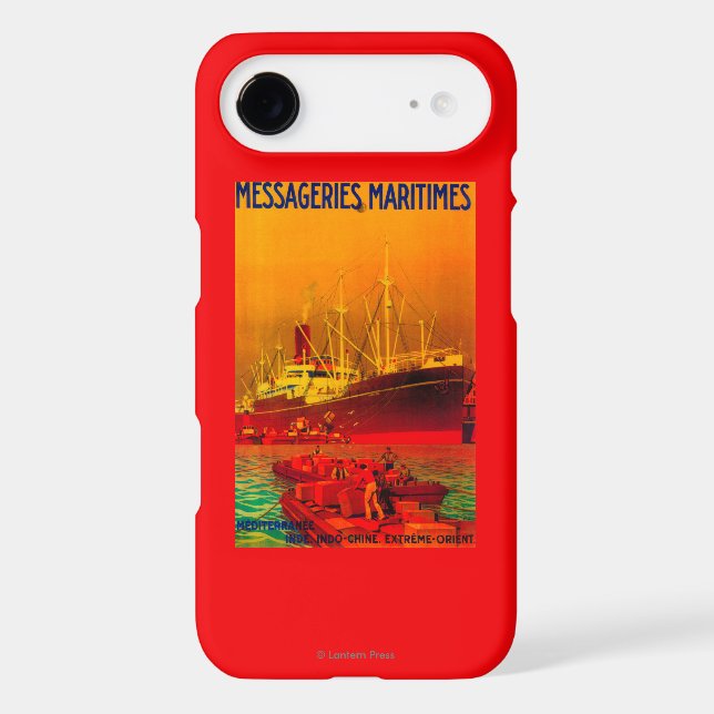 Messageries Maritimes Vintage PosterEurope Case-Mate iPhone Case (Back)