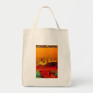 Messageries Maritimes Vintage PosterEurope Tote Bag