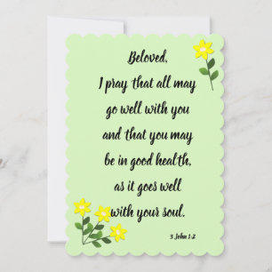 Messages for Beloved 3 John 1:2 Flat Greeting Card