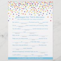 Messages for Parents To Be Confetti Baby Shower