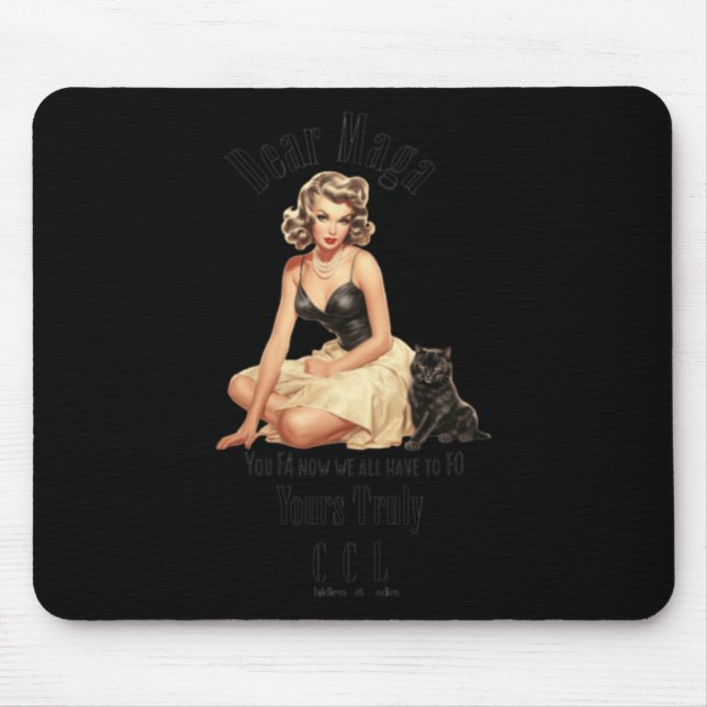 Messages From Childless Cat Ladies 1  Mouse Mat (Front)