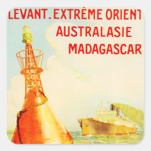 Messagries Maritimes ~ Bouy Square Sticker
