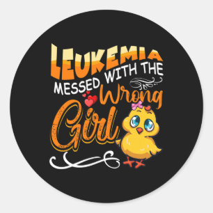 Messed With The Wrong Girl Chick Awareness Women 1 Classic Round Sticker