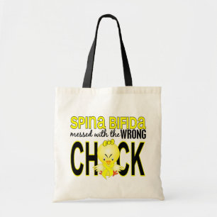 Messed With Wrong Chick 1 Spina Bifida Tote Bag