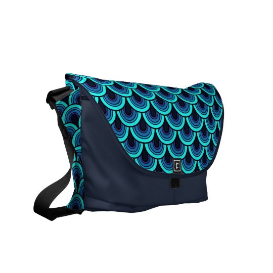 Messenger Bag Seamless retro pattern