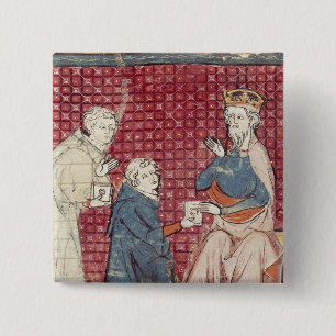 Messengers telling Charlemagne 15 Cm Square Badge