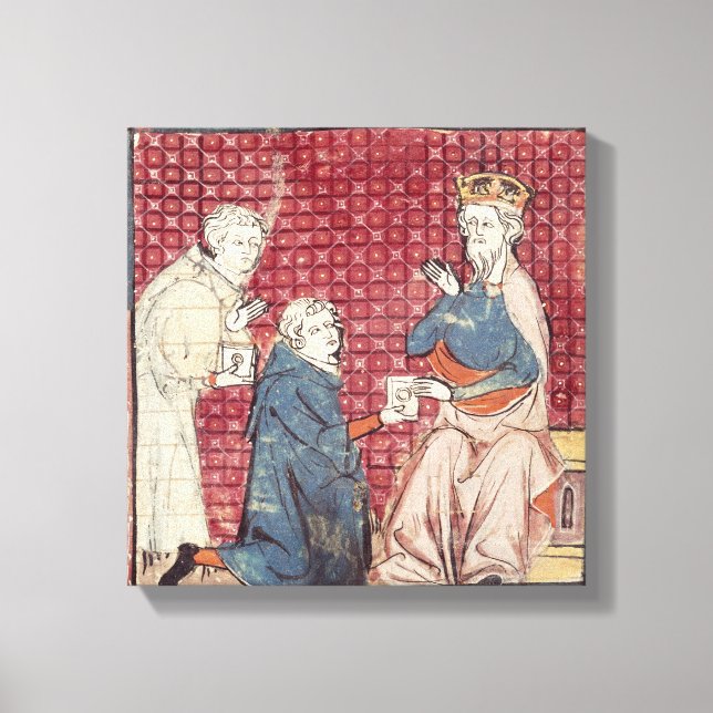 Messengers telling Charlemagne Canvas Print (Front)