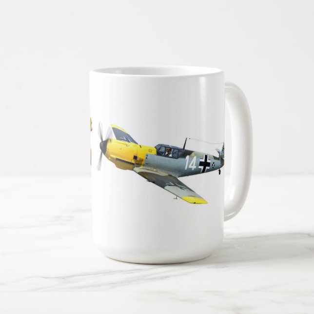Messerschmitt Bf.109E "White 14" Coffee Mug (Front Right)