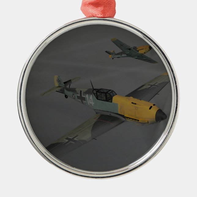 Messerschmitt ME109 Metal Tree Decoration (Front)