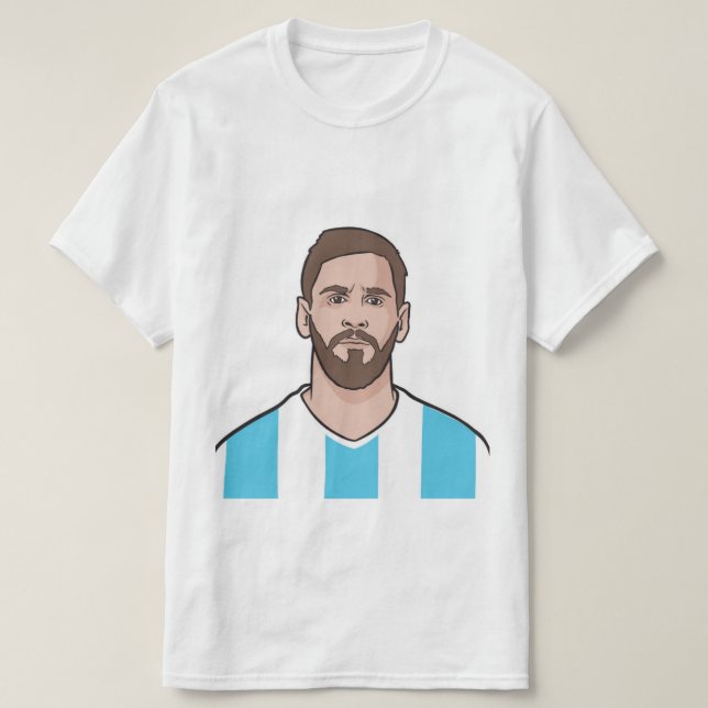 messi and argentina fans t-shirt (Design Front)