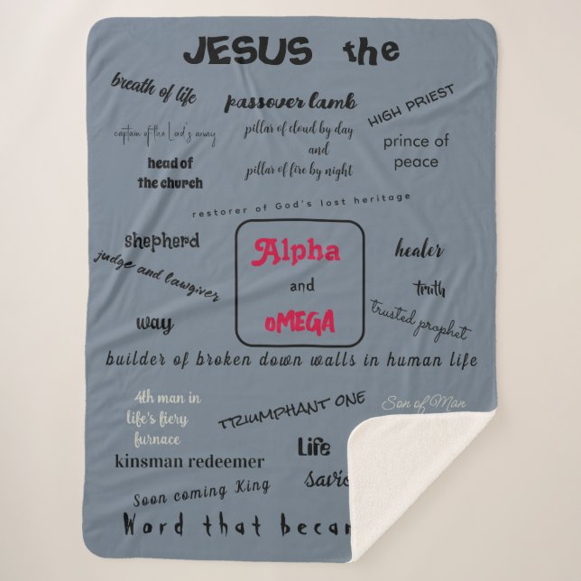 Messiah series Sherpa Blanket (Front)