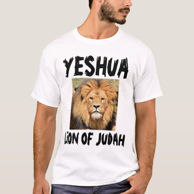 Messianic Jewish T-shirts, Yeshua, Lion of Judah T-Shirt (Front)
