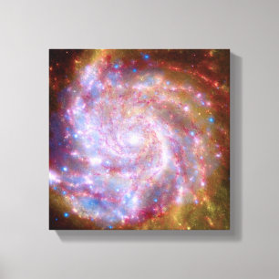 Messier 101 Spiral Galaxy - Hubble Telescope Photo Canvas Print