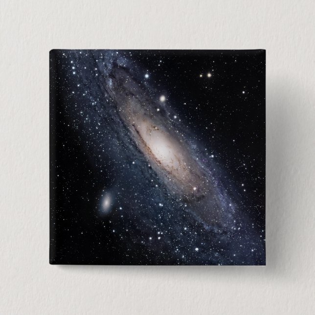Messier 31, The Great Galaxy in Andromeda 15 Cm Square Badge (Front)