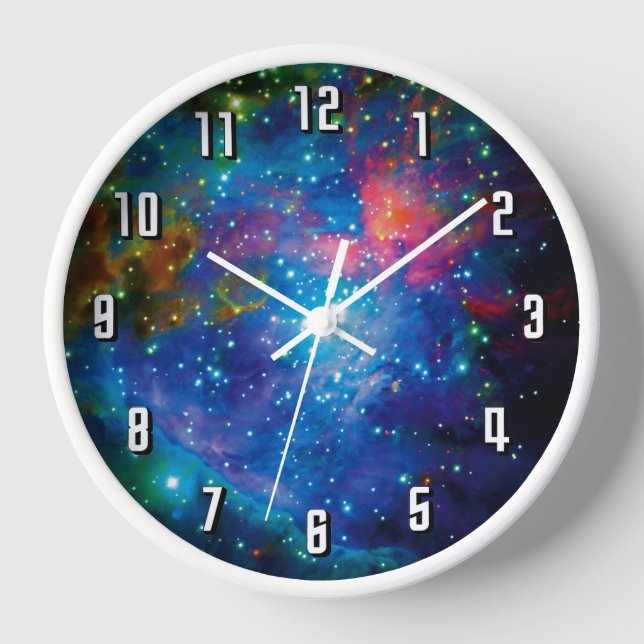 Messier 42 Orion Nebula Infrared ESO Space Photo Clock (Front)