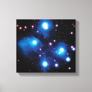 Messier 45 Pleiades Star Cluster NASA Space Photo Canvas Print