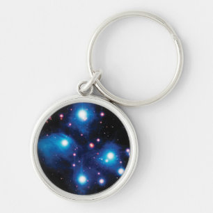 Messier 45 Pleiades Star Cluster NASA Space Photo Key Ring