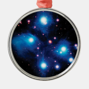 Messier 45 Pleiades Star Cluster NASA Space Photo Metal Tree Decoration