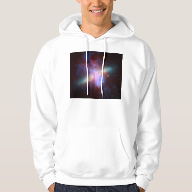Messier 82 NGC 3034 Cigar Galaxy M82 Composite Hoodie (Front)