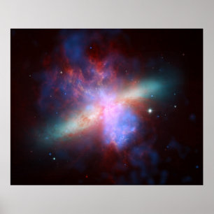 Messier 82 Space Galaxy Poster