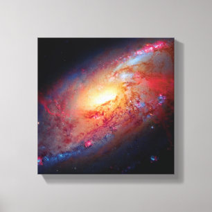 Messier M106 Spiral Galaxy Outer Space Photo Canvas Print