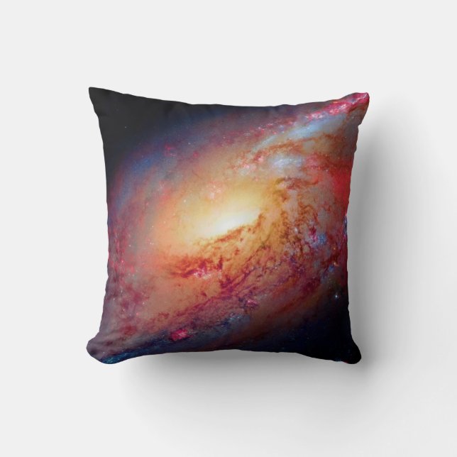 Messier M106 Spiral Galaxy Outer Space Photo Cushion (Front)