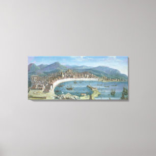Messina - a Panoramic View of the Port Canvas Print
