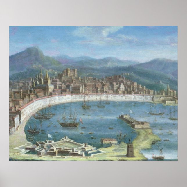 Messina - a Panoramic View of the Port Poster (Front)