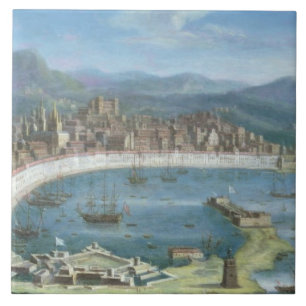 Messina - a Panoramic View of the Port Tile