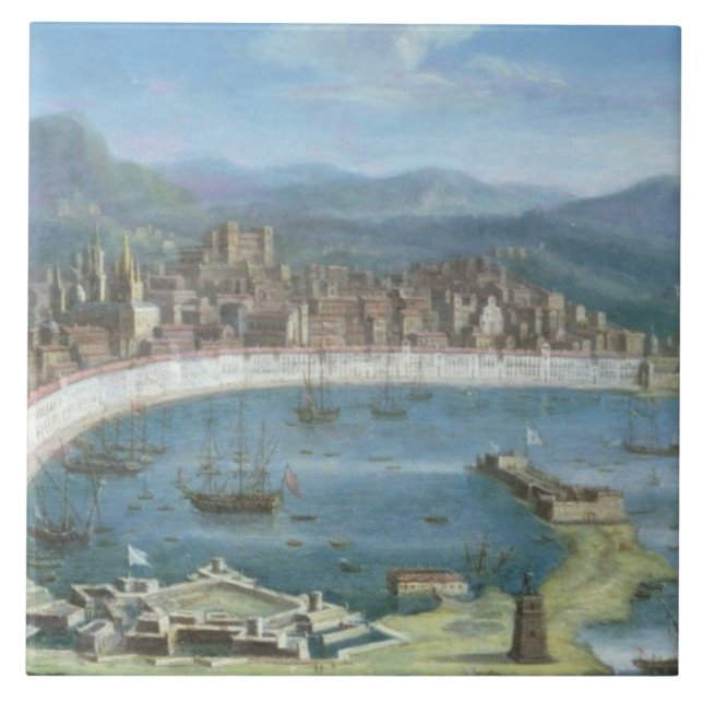 Messina - a Panoramic View of the Port Tile (Front)
