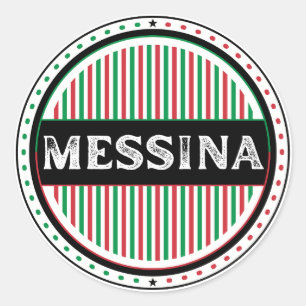 Messina City Pride Emblem – Italian Identity Classic Round Sticker