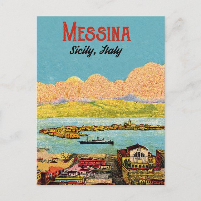Messina city, Sicily, Italy Postcard (Front)