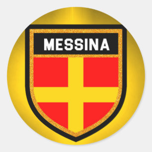Messina Flag Classic Round Sticker