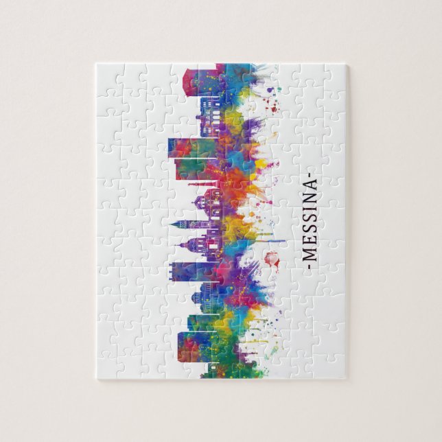 Messina Italy Skyline Jigsaw Puzzle (Vertical)